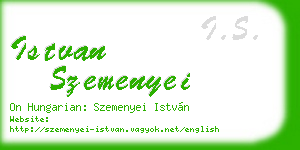 istvan szemenyei business card