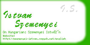 istvan szemenyei business card
